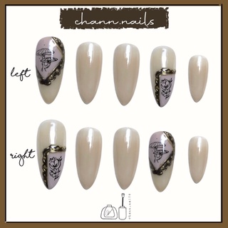 Nail box 242 Móng úp Móng tay giả thiết kế vintage