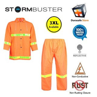 ÁO MƯA BỘ PHẢN QUANG MÀU CAM STORMBUSTER SIZE S-XL