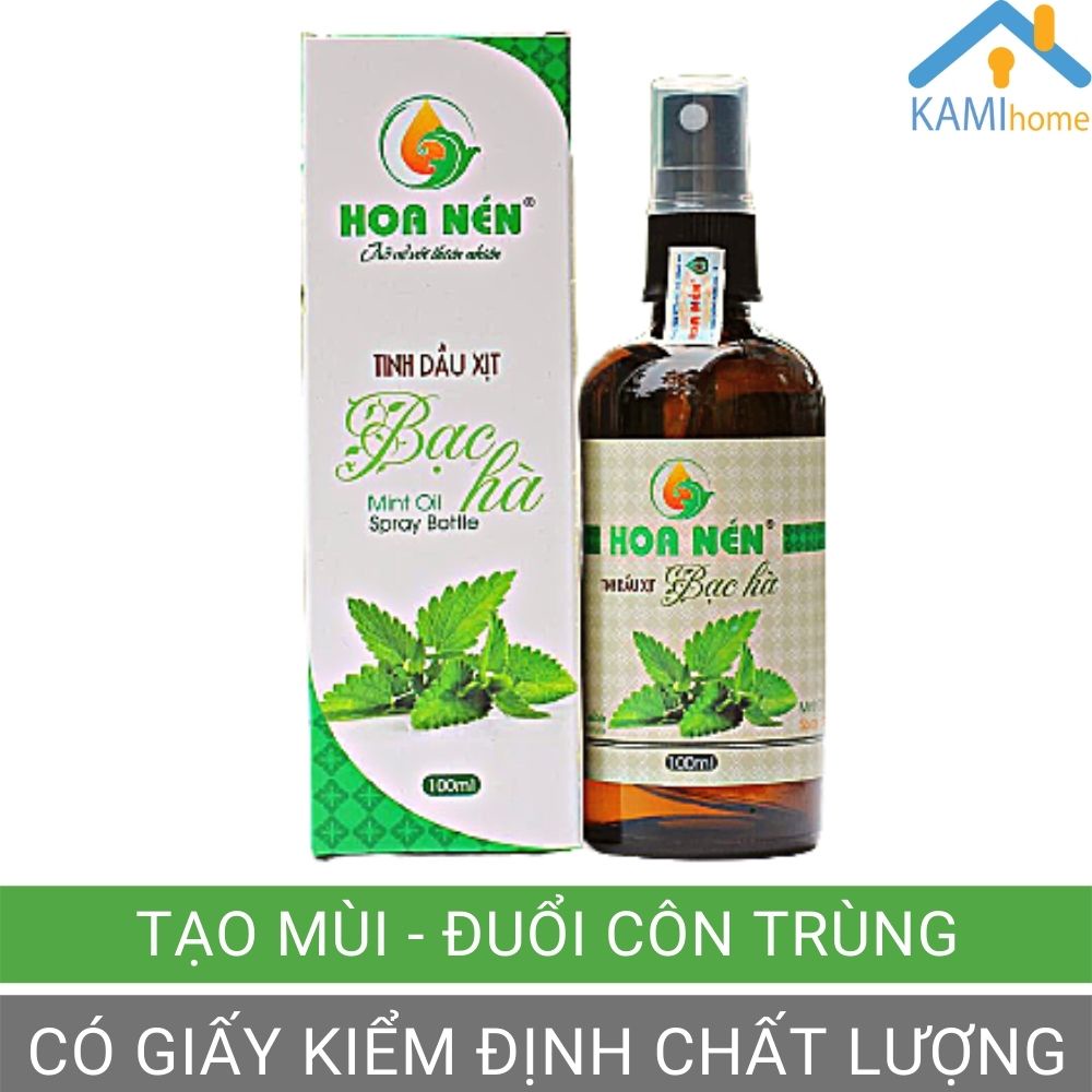 Tinh dầu Bạc Hà (Chọn loại 10ml và 100ml) đuổi Muỗi Côn trùng Chuột thơm phòng nhãn Hoa Nén KM45000