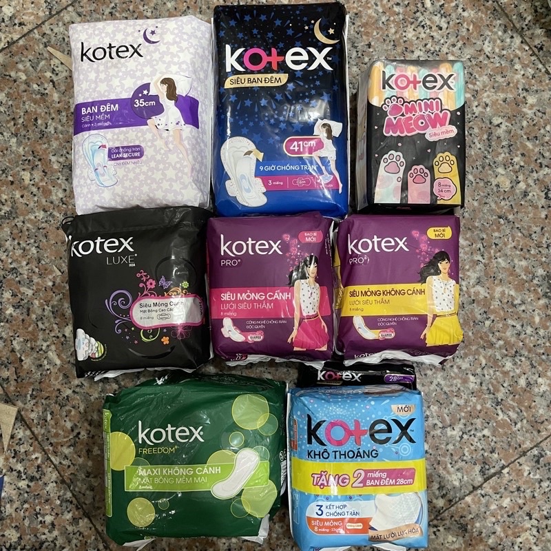 Băng Vệ Sinh Kotex Ngày Bị/ Đêm/ Hàng Ngày
