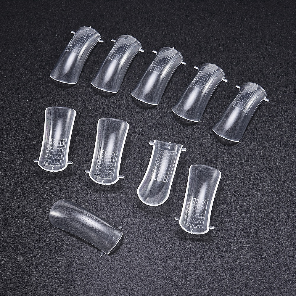 Bộ 100 khuôn nối móng trong suốt đơn giản đẹp mắt