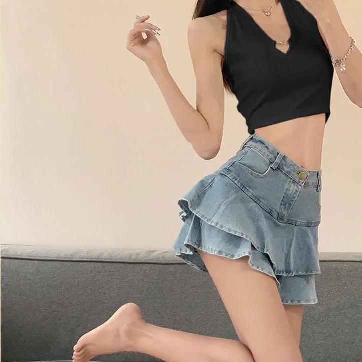 Áo Hai Dây Cổ Chữ V Hở Lưng Gợi Cảm Cho Nữ