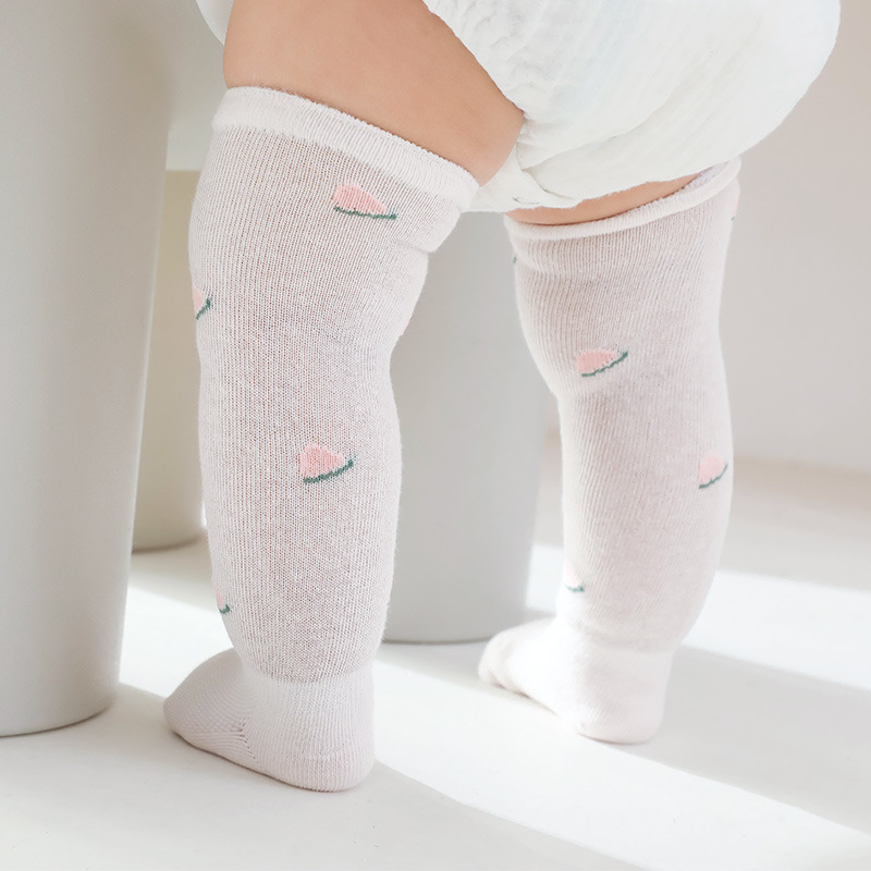 Vớ KOKOROCARE SG-01 S/M cho bé 0-3 tuổi in họa tiết trái cây chống muỗi chất liệu cotton mỏng