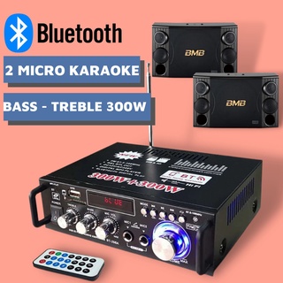 Amply karaoke, ampli mini công suất lớn, ampli mini karaoke bluetooth cao cấp bt-298a azone 600w
