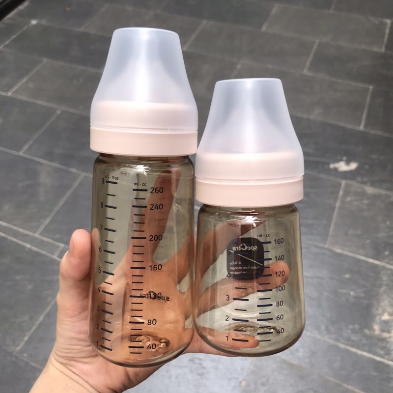 ✔️𝑪𝑯𝑰́𝑵𝑯 𝑯𝑨̃𝑵𝑮✔️Bình Spectra PPSU Hàn Quốc 160ml/260ml FULL Size Núm