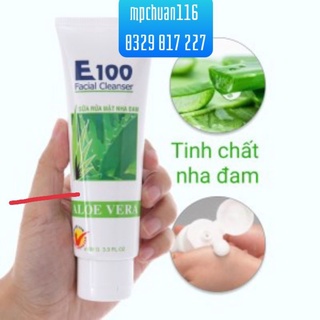 E100 sửa rửa mặt ngừa nha đam 100g trắng sáng da