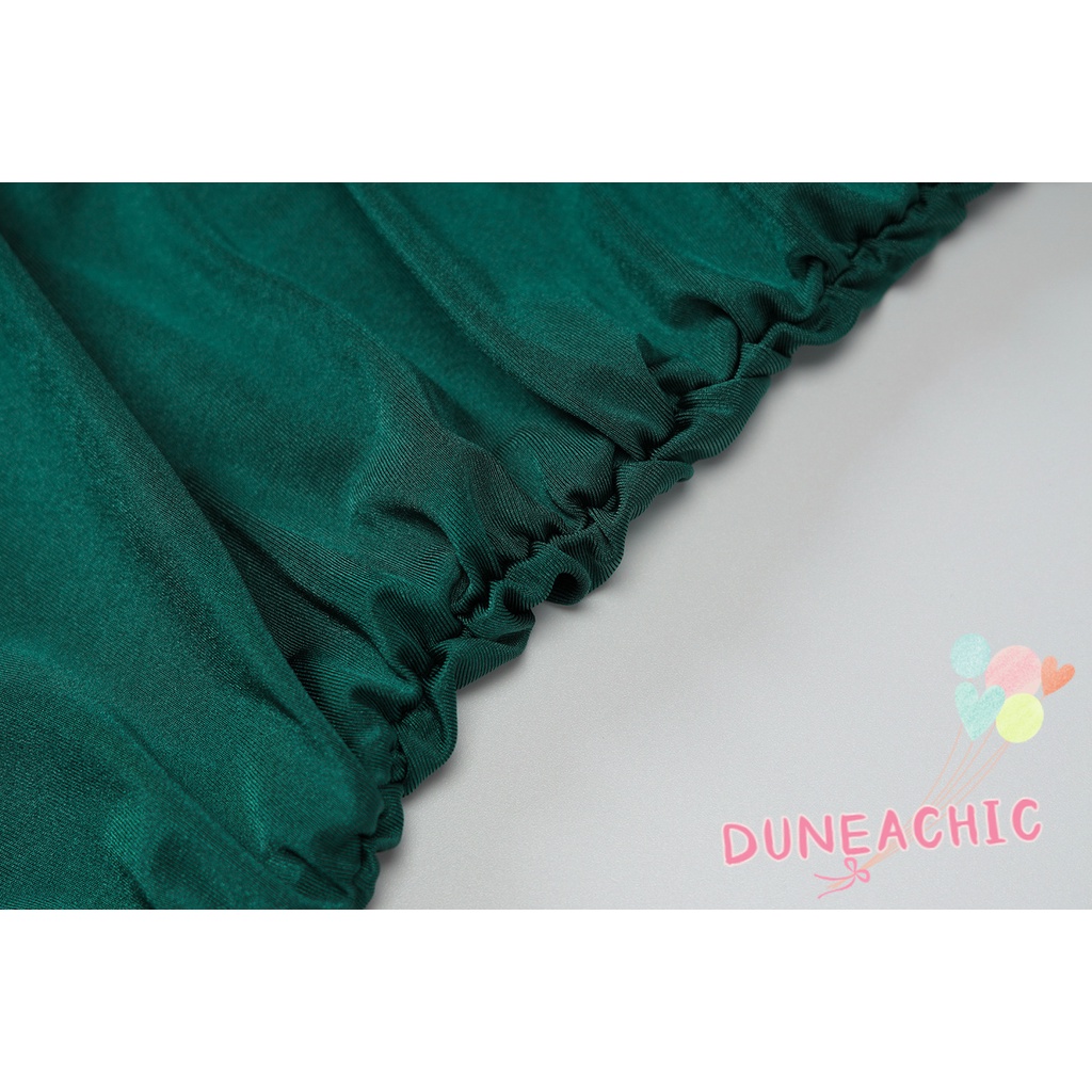 DUNEA Đầm Cổ Chữ V Hở Lưng Xếp Ly Quyến Rũ Thời Trang Cho Nữ