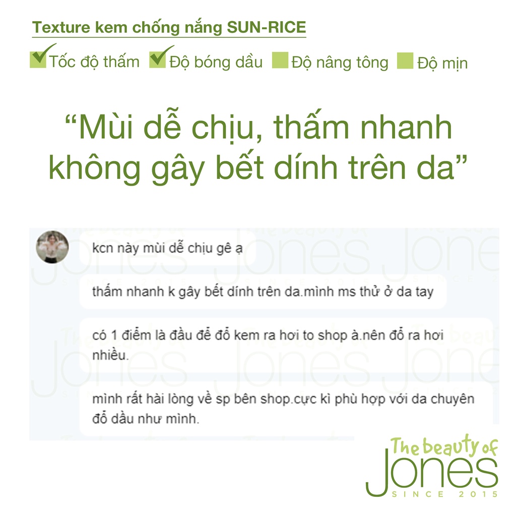 Bộ đôi dưỡng sáng da và chống nắng cho da dầu The Beauty of Jones