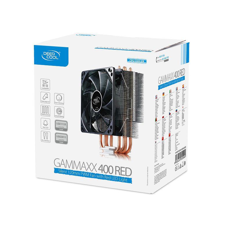 Quạt tản nhiệt CPU có LED Fan 12cm GAMMAXX X400 (xanh ngọc)