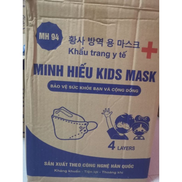 Khẩu Trang 4D KF94 Bé Trai&Gái Từ 4-10Tuổi(1Bị/10Cái) Đc Chọn Mẫu