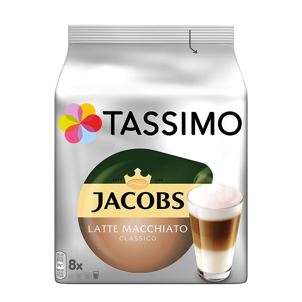 Cà phê Viên nén Tassimo, Espresso, Latte Machiato, Capuchino, XL Crema