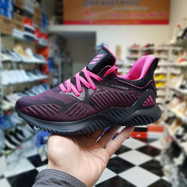 Giày thể thao snerker alpha bounce đen hồng