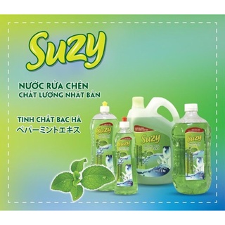 Nước rửa chén bát SUZY tinh chất bạc hà 240ml