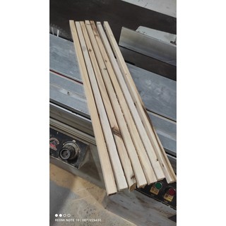 1 Thanh gỗ Vuông 1,2cm/1,7cm/2cm/2,7cm x dài 10/20/30/40cm - Thanh gỗ thông decor tặng kèm giấy giáp