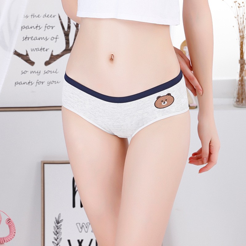 Quần lót nữ cotton ngộ nghĩnh rẻ đẹp thun lạnh dễ thương đúc không đường may QL40 | BigBuy360 - bigbuy360.vn