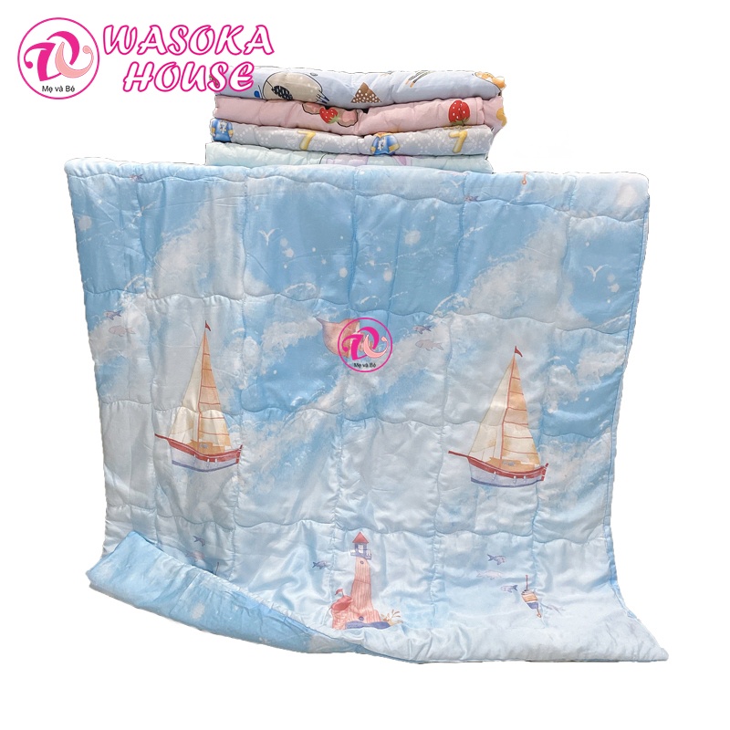 Chăn mền cho trẻ em mềm mát, vải Tencel cao cấp kháng khuẩn, nhiều hoạ tiết hình thú dễ thương