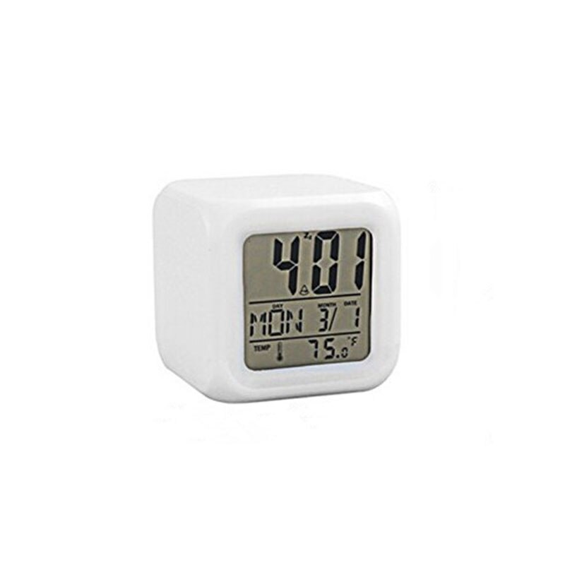 Đồng hồ báo thức điện tử có đèn LED 7 màu độc đáo