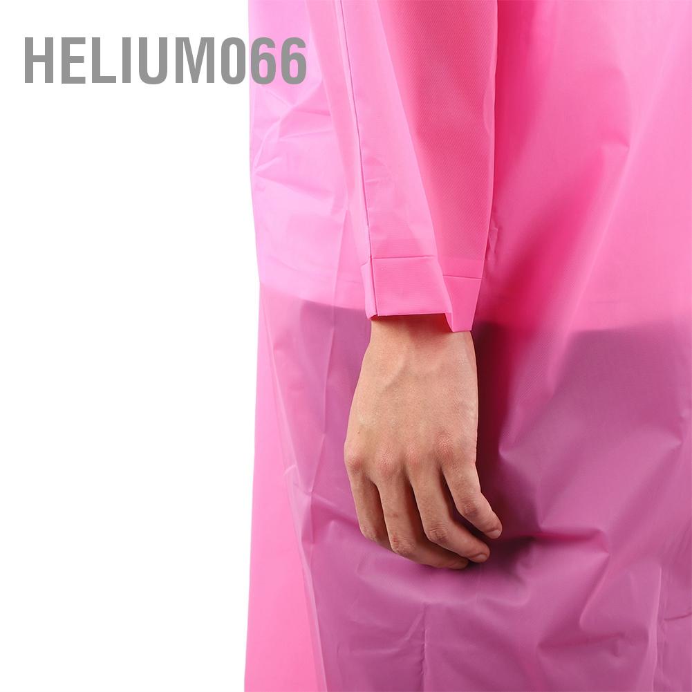 Áo mưa chống thấm nước di động có mũ trùm đầu với tay áo ngoài trời dành cho người lớn Màu đỏ hồng Helium066