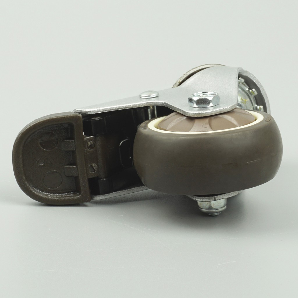 Bánh xe SUPO 50x21 Cao su mềm, cọc vít M10