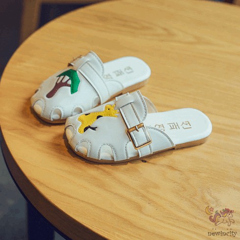 Dép Quai Ngang Chống Trượt In Hình Hoạt Hình Dễ Thương Cho Bé Gái