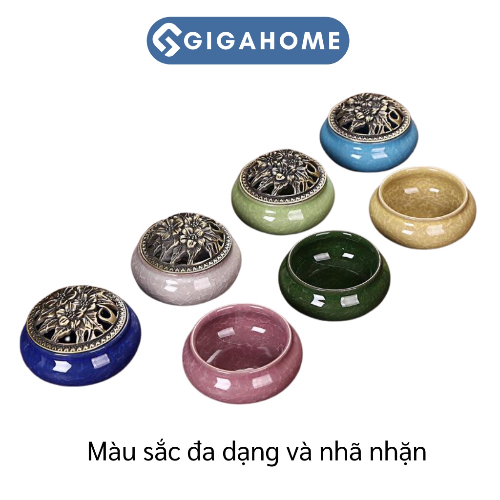 Lư Hương Gốm Sứ Đốt Trầm Hương Cao Cấp GIGAHOME Thanh Tẩy Không Khí 6792
