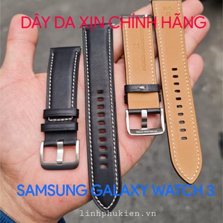  Dây da thật đồng hồ Samsung Galaxy Watch 3 20mm - 22mm chính hãng - Premium Genuine Lea
