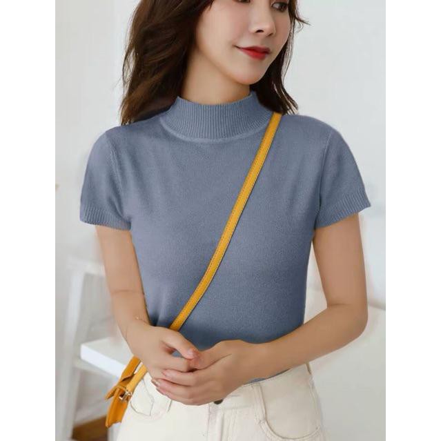 BÁN SỈ ÁO LEN CỔ TRÒN CỘC TAY HÀNG QUẢNG CHÂU LOẠI 1 | BigBuy360 - bigbuy360.vn