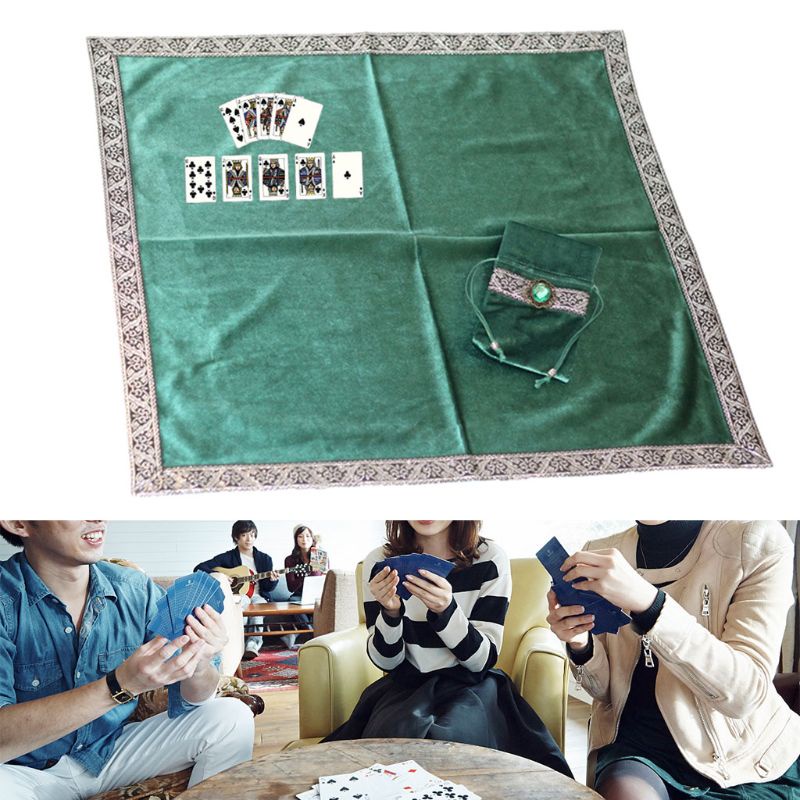 Khăn Trải Bàn Tarot Bằng Nhung Kèm Túi Đựng Hình Vuông