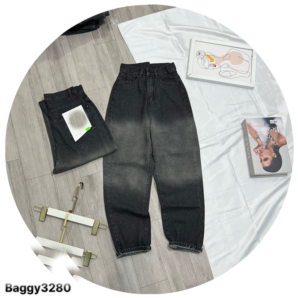 [VIDEO+FREESHIP ] QUẦN BAGGY JEANS NỮ LƯNG CAO LOANG TRẮNG GIỮA MÀU XANH MÀU XÁM CỰC LẠ SIÊU NGẦU CÁ TÍNH NITIQC