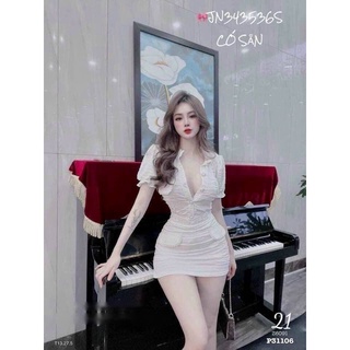 ĐẦM BODY XỐP NÚT