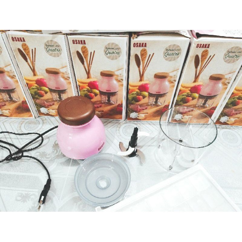Máy xay cầm tay, cối xay OSAKA mini xay sinh tố, đá, thịt đa năng.