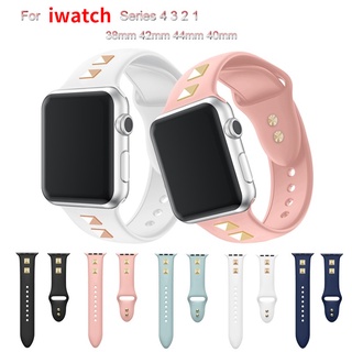 Dây Đeo Silicon Kiểu Dáng Thời Trang Dành Cho Đồng Hồ Thông Minh iwatch 5 40mm 44mm 4 3 2 1 38mm 42mm