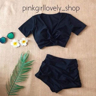 Bikini tay co  xoắn nhún( nhiều màu)