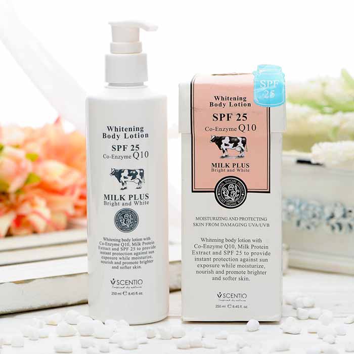 Dưỡng thể trắng da và chống nắng toàn thân Scentio Milk Plus SPF25 250ml