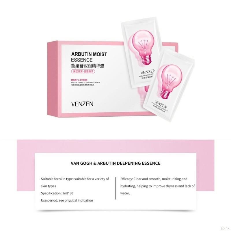 Măt nạ bóng đèn hồng Venzen dưỡng ẩm trẻ hóa da nội đia Trung 2ml A016