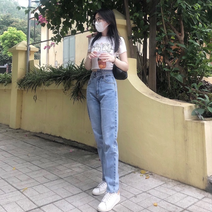 Quần Baggy cắt cấu cạp cao/ M2502