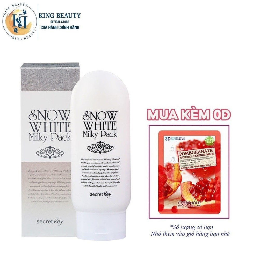 Kem Tắm Trắng Toàn Thân Secret Key Snow White Milky Pack 200g