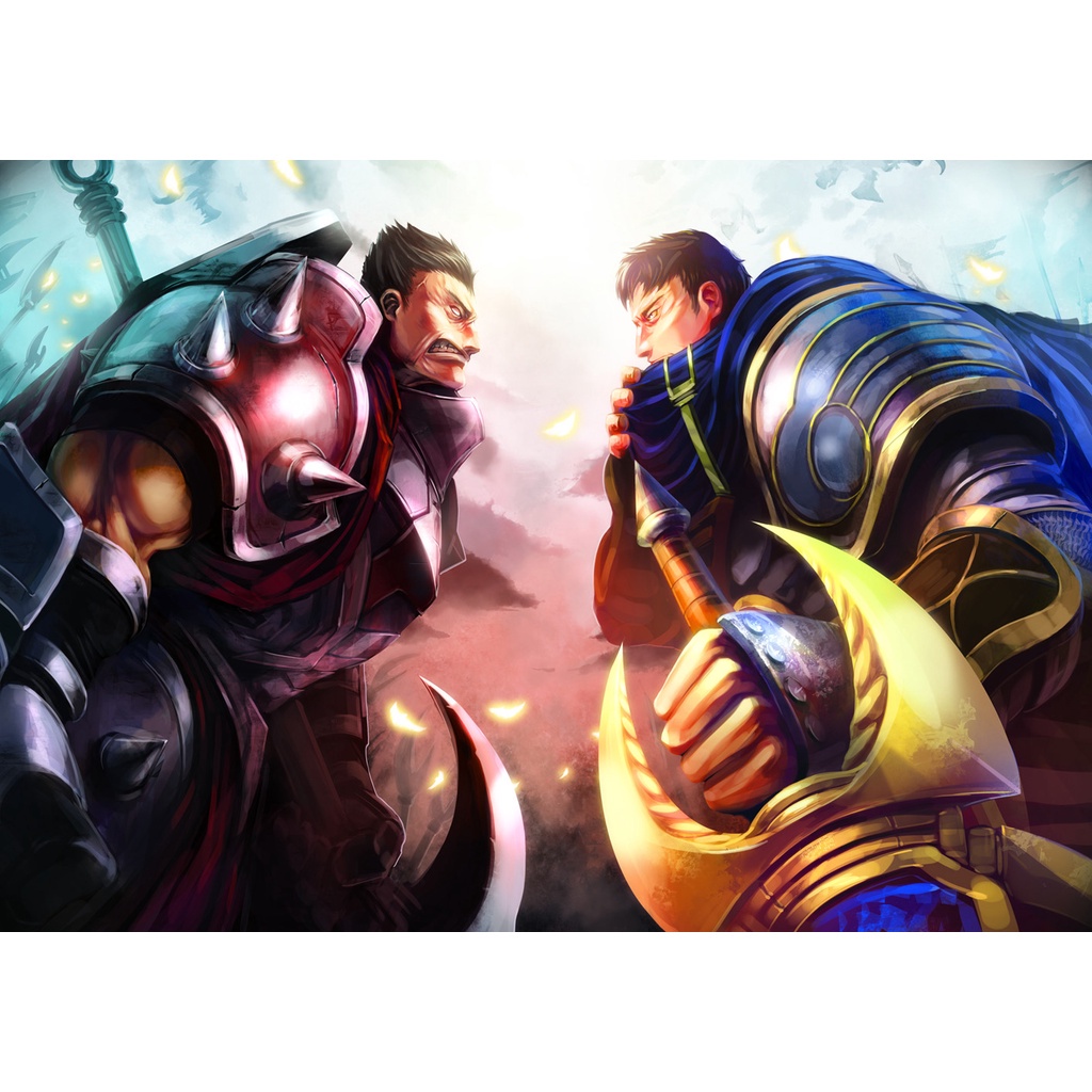 Poster A3, A4, A5 dán tường League of Legends, decal trang trí có keo DARIUS - Mẫu 1, nhận in theo yêu cầu