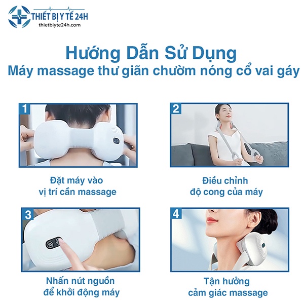 Máy massage cổ vai gáy, Máy massa rung xoay hồng ngoại cao cấp P10