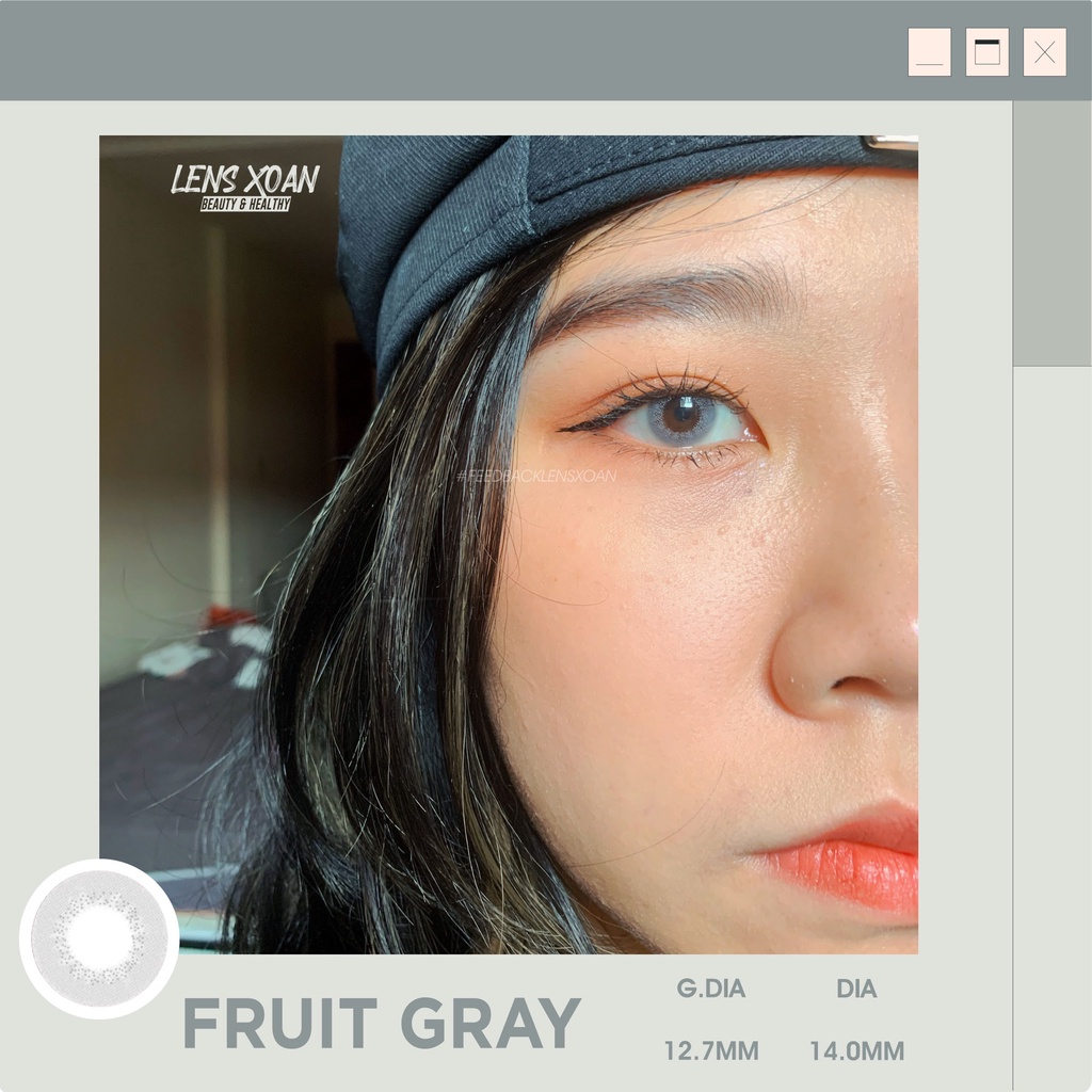 Áp tròng FRUIT GRAY - OLENS ( Xám tây không viền)