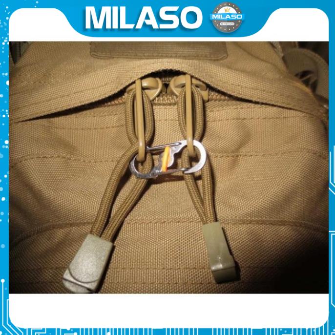 Móc khóa EDC MILASO móc treo chìa khóa carabiner treo balo du lịch có chốt khoá xoay tiện dụng HK-001209