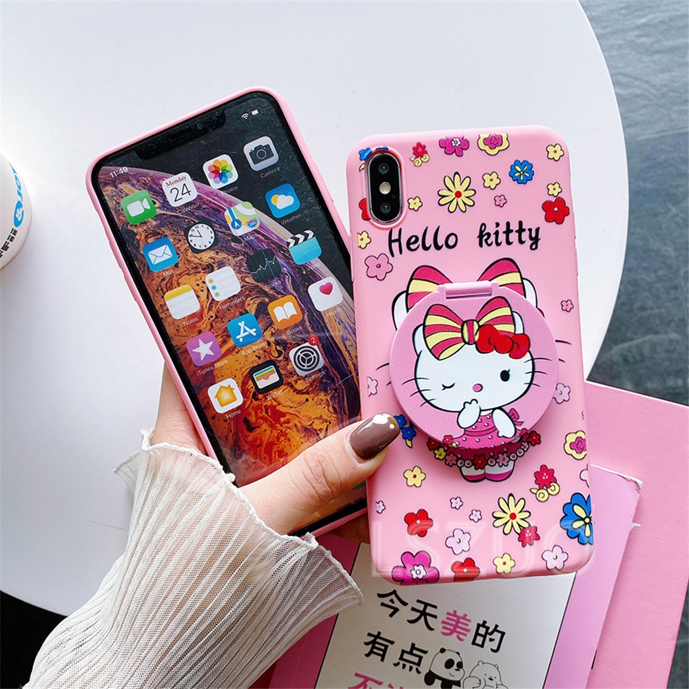 Ốp Lưng Hello Kitty Tráng Gương Cho Samsung J7 Pro J5 Pro J3 Pro J6 Plus J4 Plus J7 Prime J5 Prime J2 Prime J6 J4 J2 Pro 2018 J7 J5 J3 2016