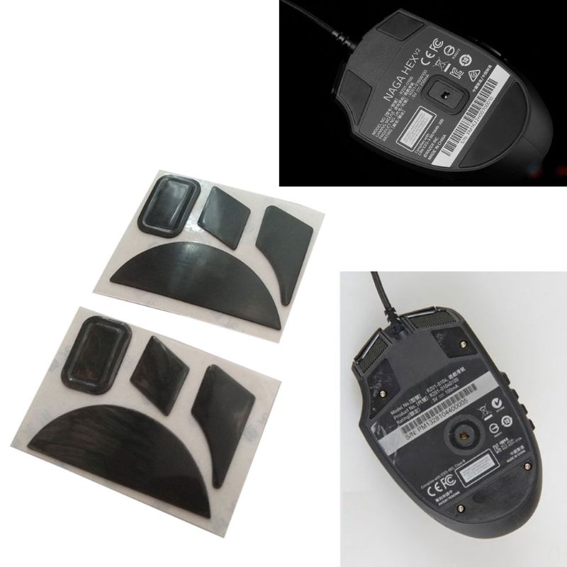 ez 2Pcs 0.6mm Thickness Replace Mouse Feet Mouse Skates For Razer Naga 2014/ Naga Hex V2 Mouse