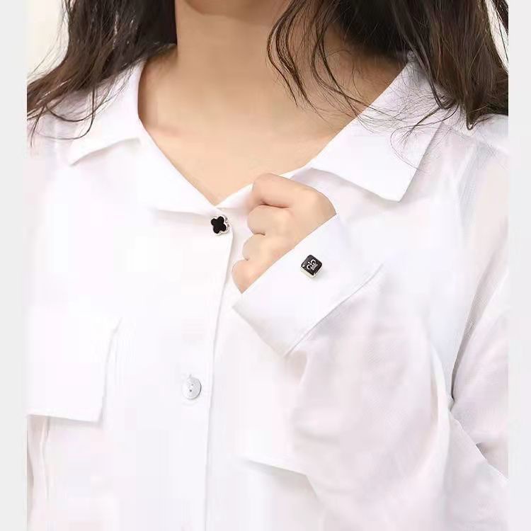 Phụ Kiện Nút Cài Cổ Áo Sweater Chống Chói Không Đường May