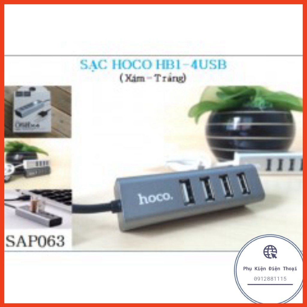 Bộ Chia Cổng USB Hoco HB1 Ports Hub USB X4 ⚡Phụ Kiện Điện Thoại⚡️