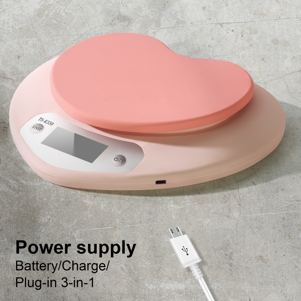 Cân điện tử hình trái tim màu hồng