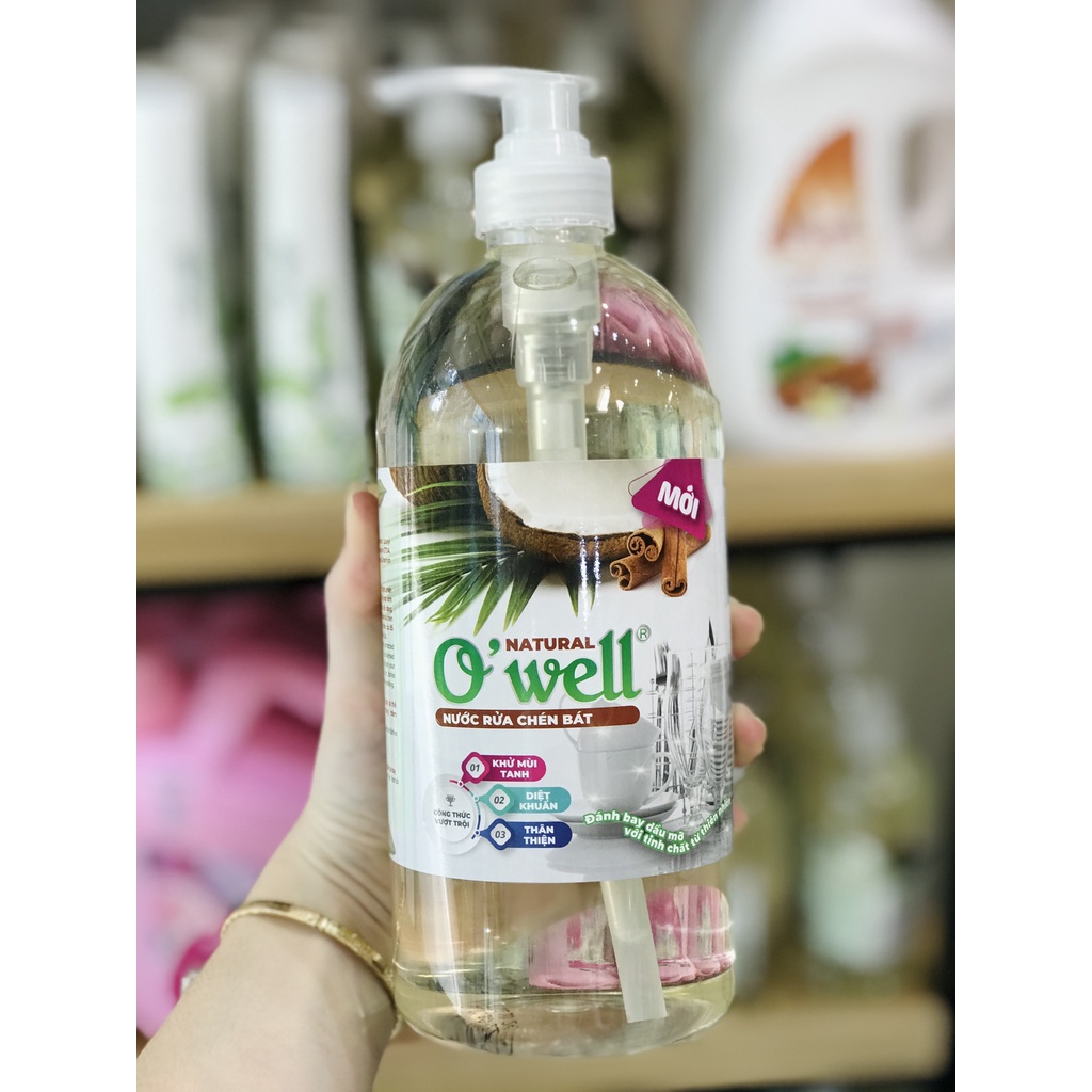 Nước Rửa Chén Owell Tinh Dầu Quế Siêu Sạch 1200ml