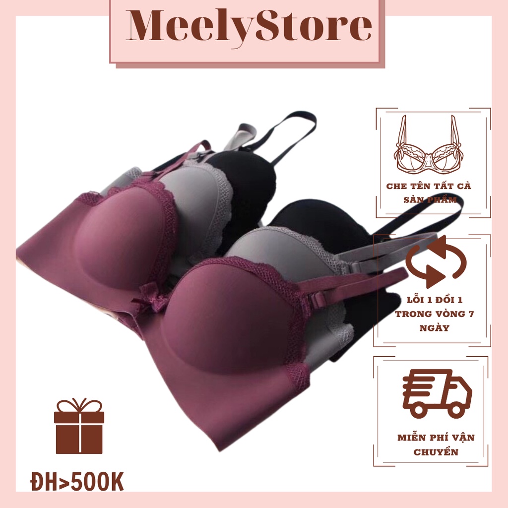 Bộ đồ Lót Nữ Su Nguyên Khối Nâng Ngực Cao Cấp Áo Lót Đệm Vừa Không Gọng Quần Lót Không Đường Viền Siêu Tôn Vòng 3 - 688
