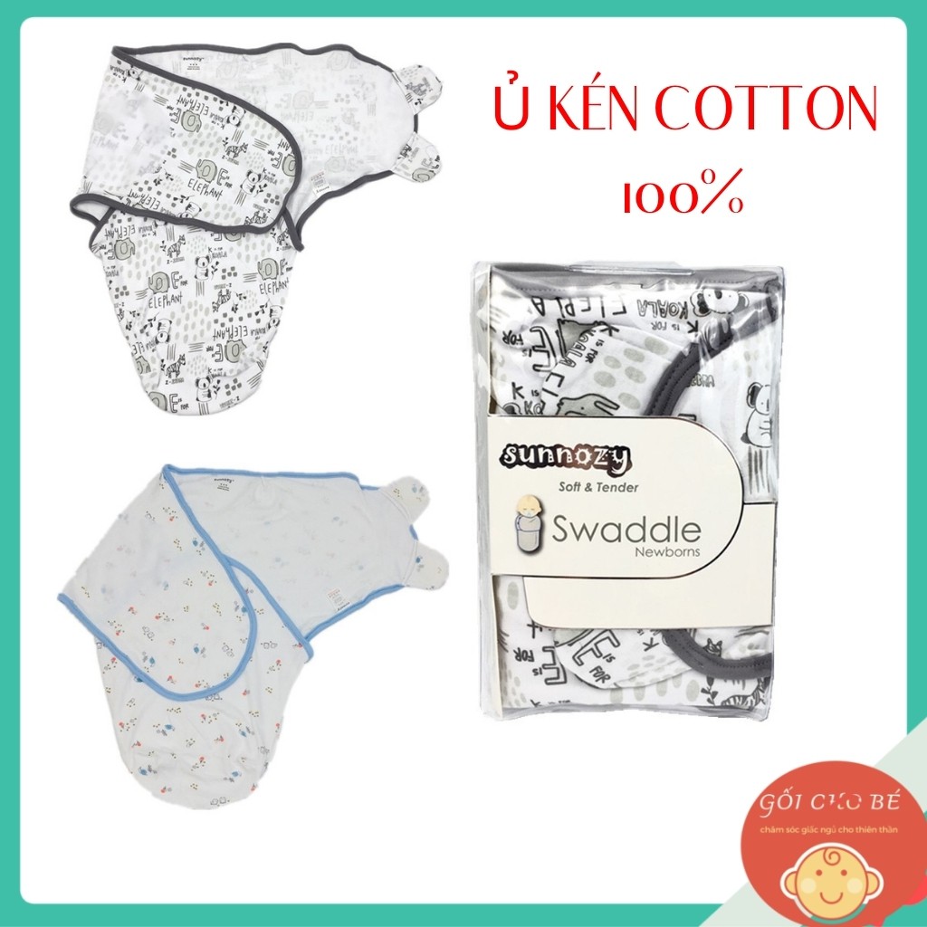 Ủ kén CHÍNH HÃNG Ủ kén SUNNOZY SWADDLE cotton sơ sinh