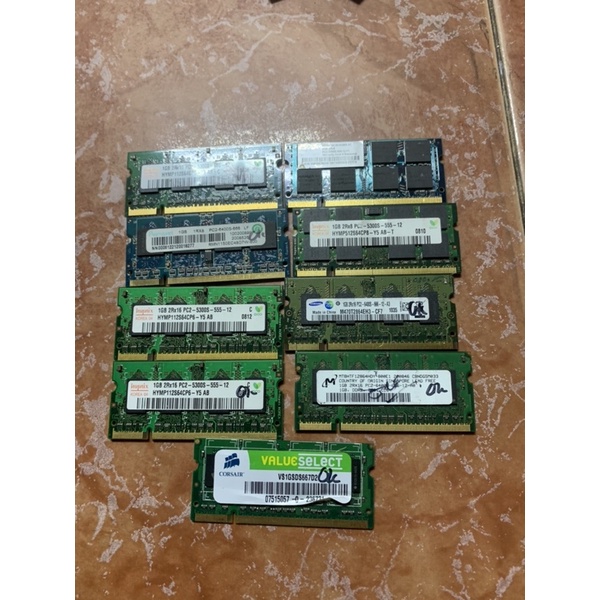 ram laptop cũ ddr2 1gb 667 800mhz đã test